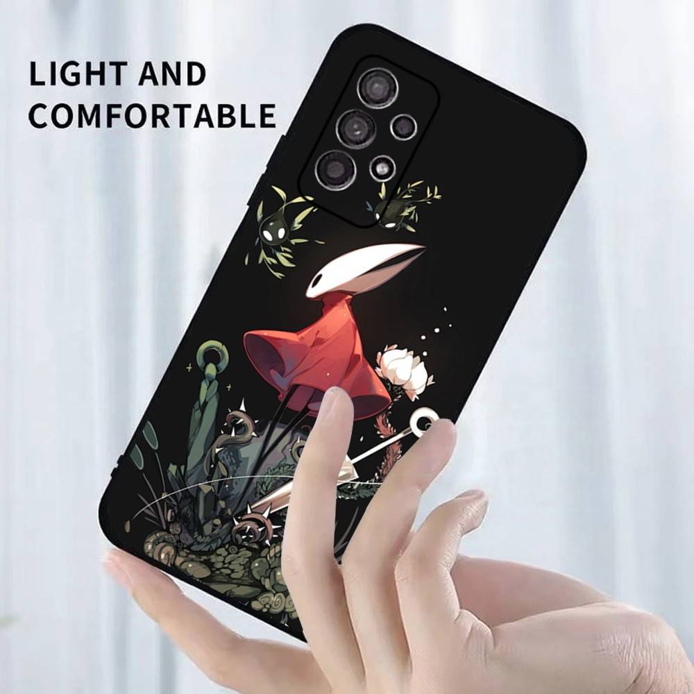 

H-Hollow Knight Silksong Phone Case For Samsung S25,S24,S23,S22,S21,S20,S10,Ultra,Plus,Lite,FE,Soft Silicone Black Cover Samsung S20fe
