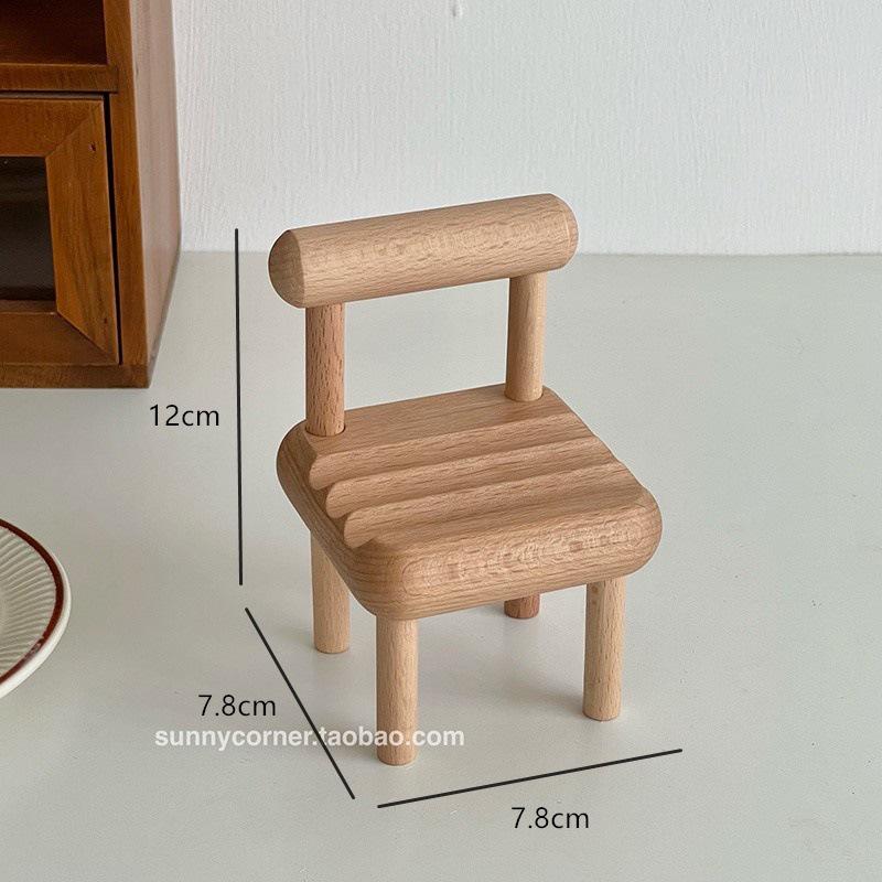 Creative Wooden Phone Holder & Desktop Ornament Stand