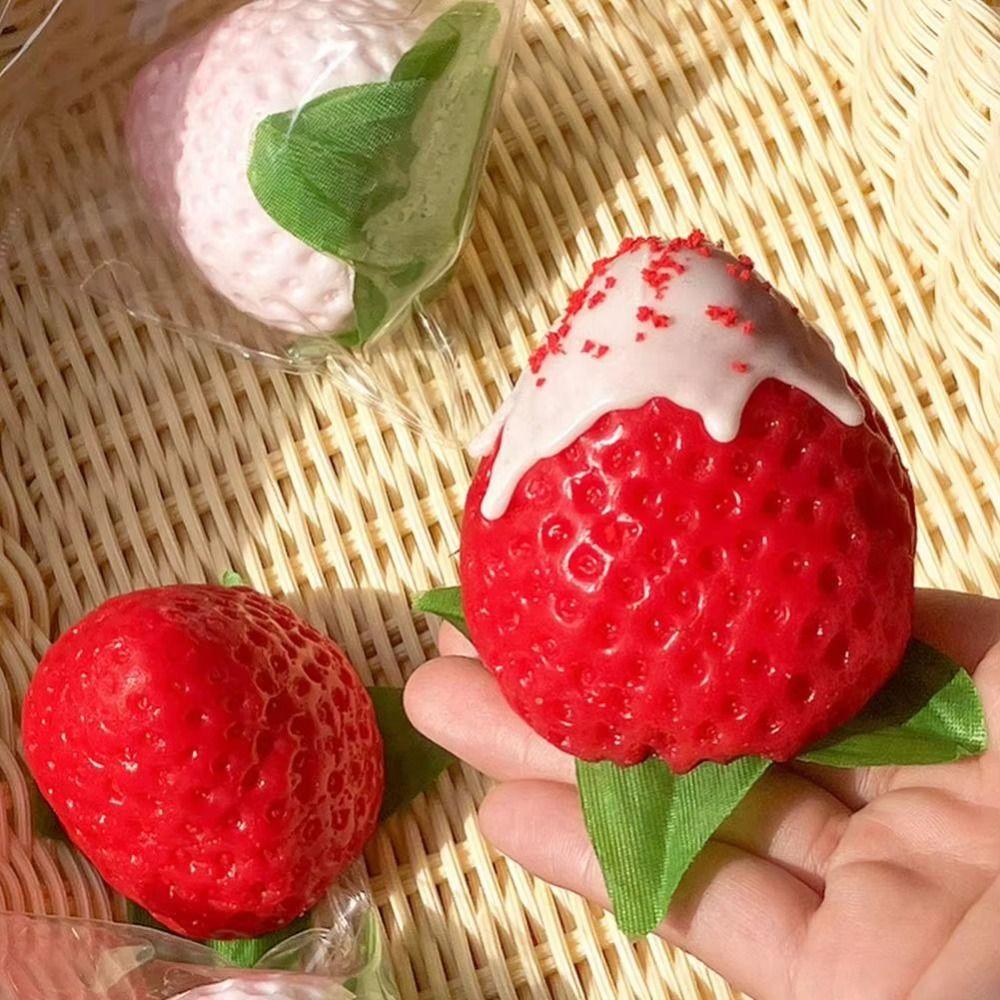 Slow Rising Strawberry Squeeze Toy Soft Stretchy Sensory Squeeze Toy For Kids