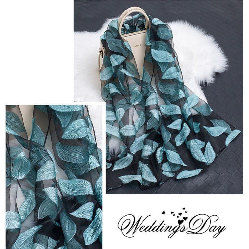 Weiche Schals Organza Gaze Durchsichtiger Wickel Sommer Seidenschal Damen