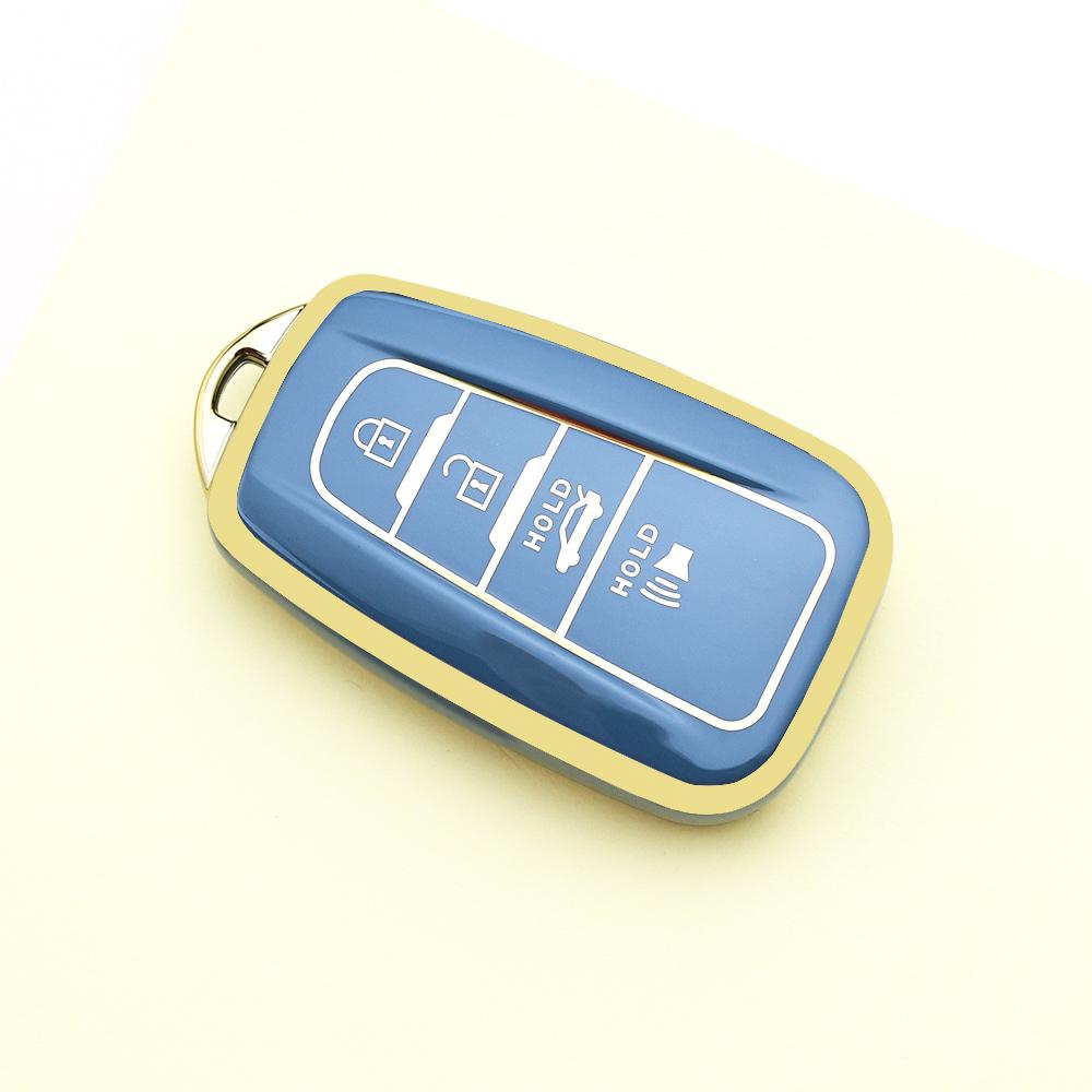 

Мягкий ТПУ Автомобильный Чехол-Накладка Бесключевой для Toyota RAV4 Prado Prius Camry Corolla C-HR CHR Аксессуары-Протекторы для Ключей 4 button key cover серый