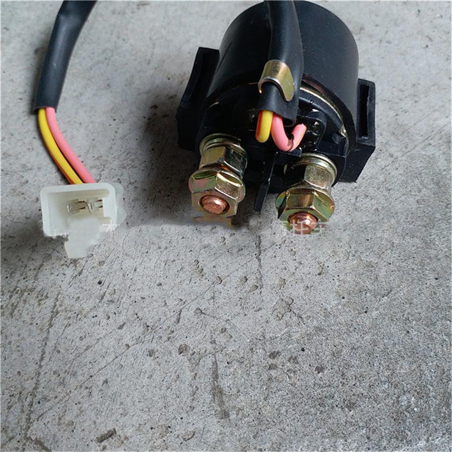 Motorcycle Solenoid booster scooter 50/70/80/125/150 start relay with plug double line relay