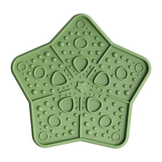 Pet Slow Food Mat with Suction Cups Star Shape Pet Food Tray