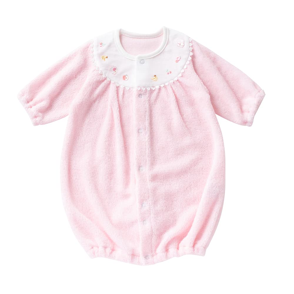 Krémy de Coco Hromádka pro Nedonošená Miminka Narozená s Nízkou Porodní Hmotností Novorozenec Vyrobeno z Měkce Krouceného Obousměrného All-in-One [Patentky v Rozkroku/Obousměrné] Dítě, Japonsko, 40-50cm (Růžový)