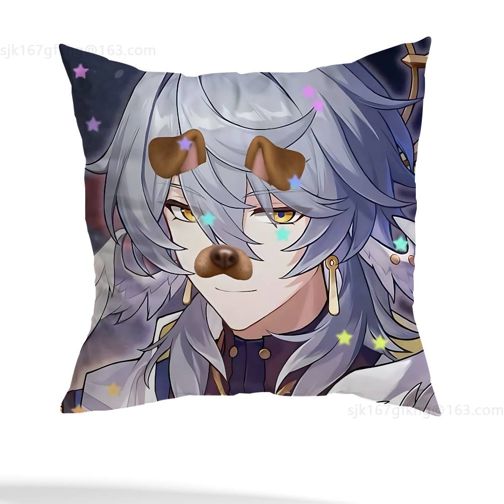 Sunday Honkai Star Rail Pillow Case Anti-dustmite Pillowcase Invisible Zipper Silky Short Plush Sofa Cushion Cover