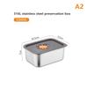 Stainless Steel Food Crisper Sealed Leak-Proof Box Refrigerator Freezer Storage Box Bento Organize Box