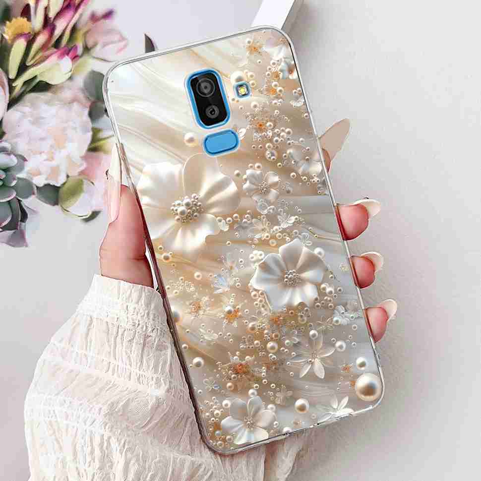 For Samsung Galaxy J8 2018 6.0" Case Summer Fresh Lemon Daisy Soft Silicone TPU Cover For Samsung J8 J8 2018 Protective Shell