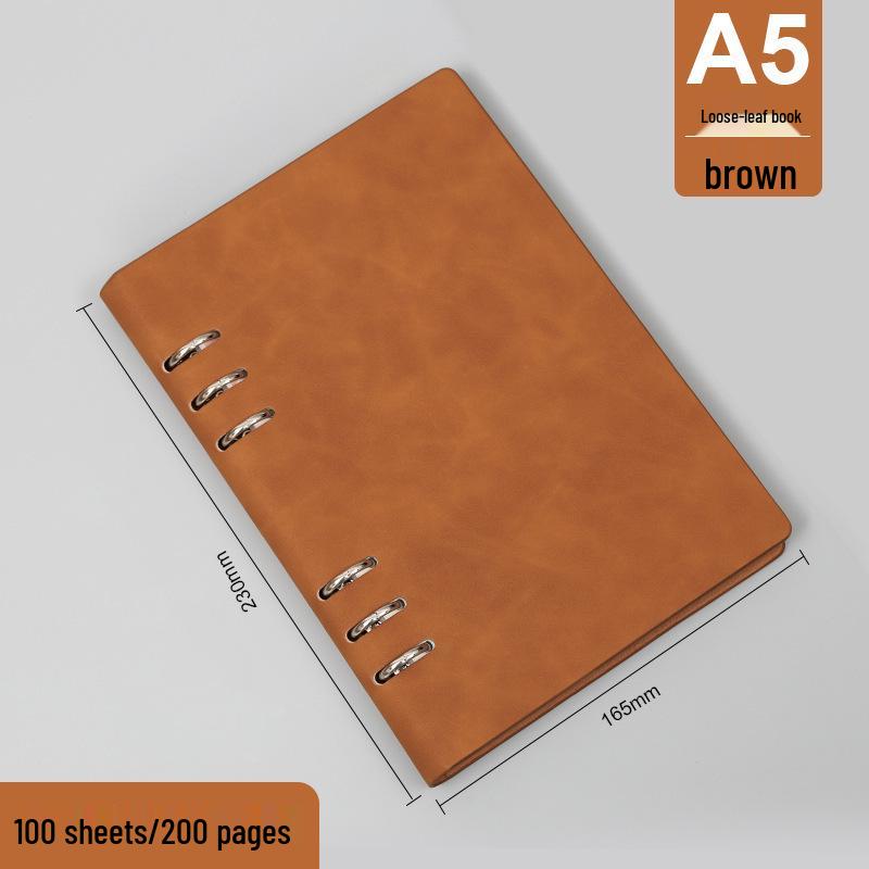 A5/B5 Loose-leaf Notepad: Business Meeting Notebook with Detachable Pages and Custom Logo Printing