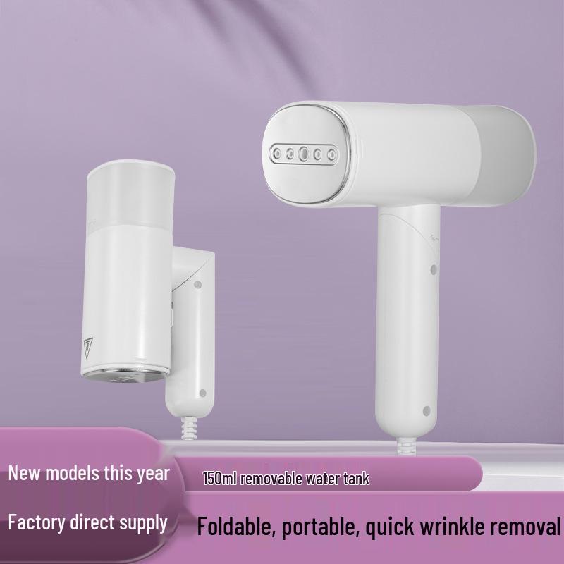 Compact Handheld Garment Steamer and Iron - Travel-Friendly Mini Folding Steam Brush