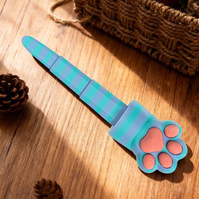 3D-gedrucktes einziehbares Waffen-Fidget-Toy in Katzenpfotenform, Kunststoff-Waffenmodell, Stressabbau-Fidget-Toy für Heim- und Büro-Schreibtischdeko