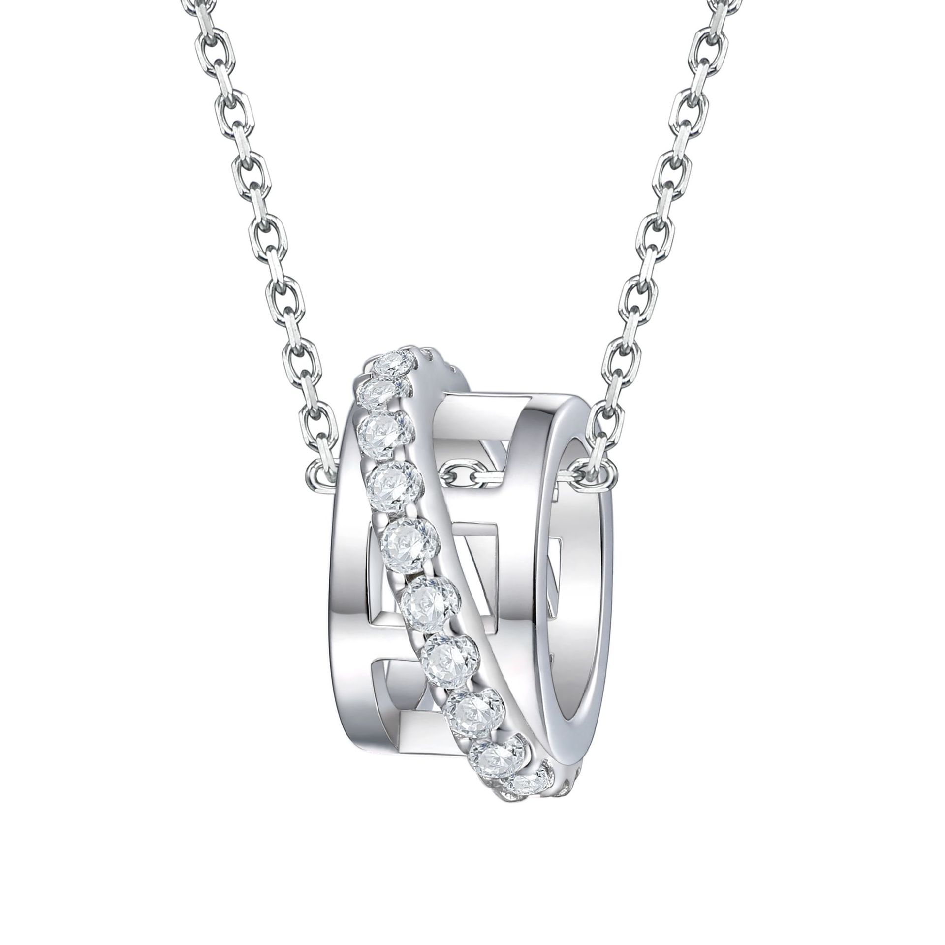 

S925 Silver Necklace Jewelry Women s Design Sense Fashion Multi Band Ring Sterling Silver Pendant