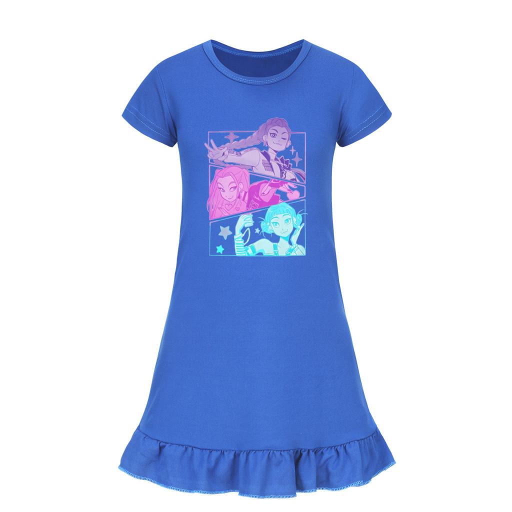 5160 Kids Girls Mira Zoey Rumi Printed Ruffle Short Sleeves Casual Dress