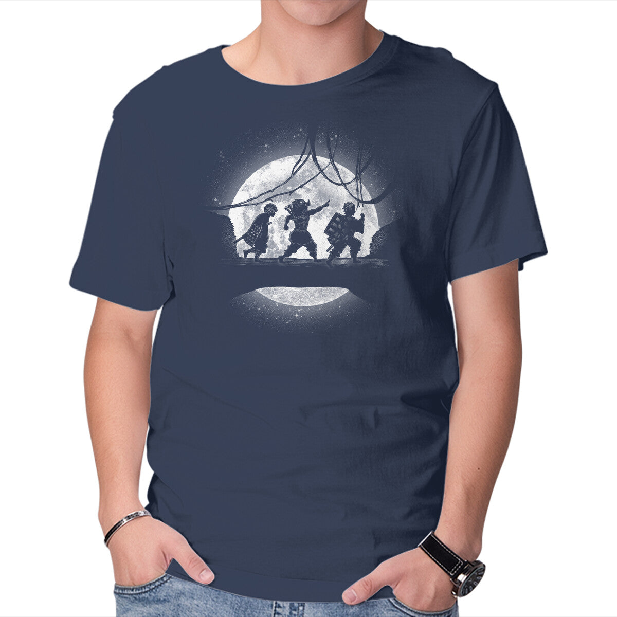 Unisex Crew Neck T-Shirt Moonlight Slayer Graphic Short Sleeve Casual Tee XXXL