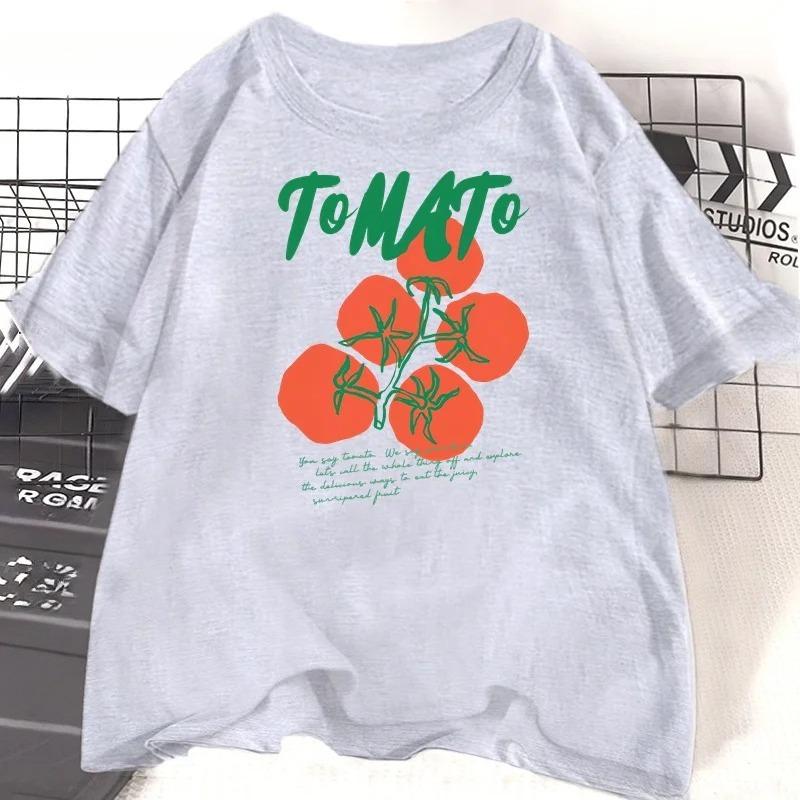 Tomato T Shirt Summer Garden T-Shirt Women Girl Farmers Market Tshirt Gift for Gardener Vintage Women Short Sleeve Tshirts