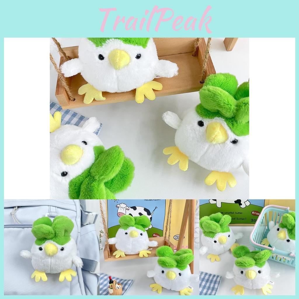 Lovable Short Plush Chicken Doll Perfect Creative Keychain And Bag Charm
