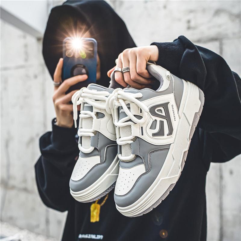 

Интернет знаменитость популярная мужская обувь весна и осень европейская станция нишевый дизайн высокий смысл прилив бренд хулиган красивый повседневная доска обувь скат 44