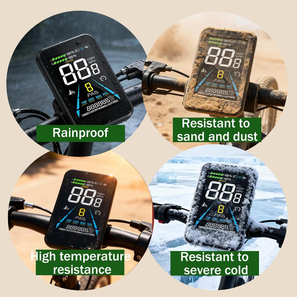 Display LCD Yolin per Ebike 48V/72V, Schermo Impermeabile per Bicicletta Elettrica per Distributori di Componenti per Biciclette