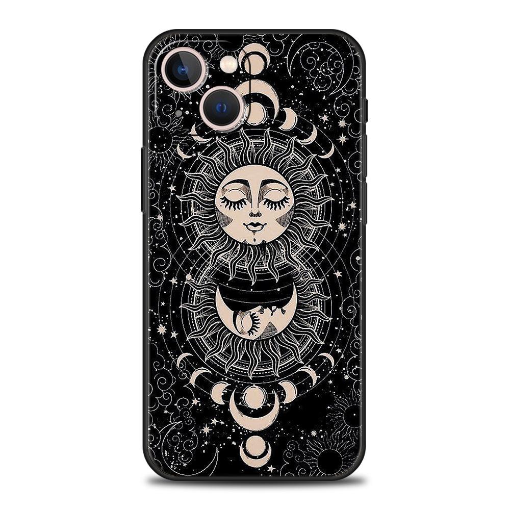 Applicable To IPhone16 Mobile Phone Case, New Couple Sun and Moon Mobile Phone Case.