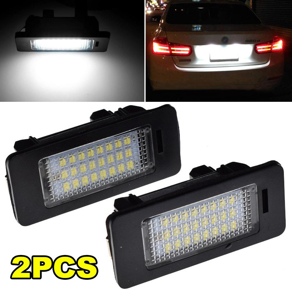 1/2PCS 24LED License Plate Number Light For BMW E90 M3 E91 E92 E70 X5 X6 E39 F30 E60 E61 E93 Car Products License Plate Lights