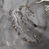 Woven Wire Hair Hoop Elegant Headpiece Super Temperament Crystal Leaf Branch Headband  Formal Prom