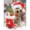 CHENISTORY Pittura su Tela con Numeri Animali Disegno di Cane su Tela Pittura a Mano Arte Murale Pittura con Numeri Regalo Personalizzato