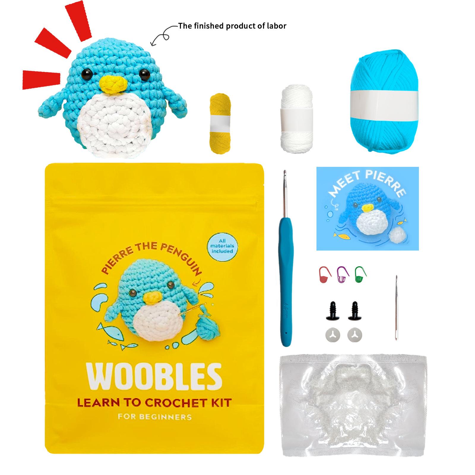 

Набор для вязания крючком для начинающих из пряжи Easy Peasy, как на танке Shark Tank