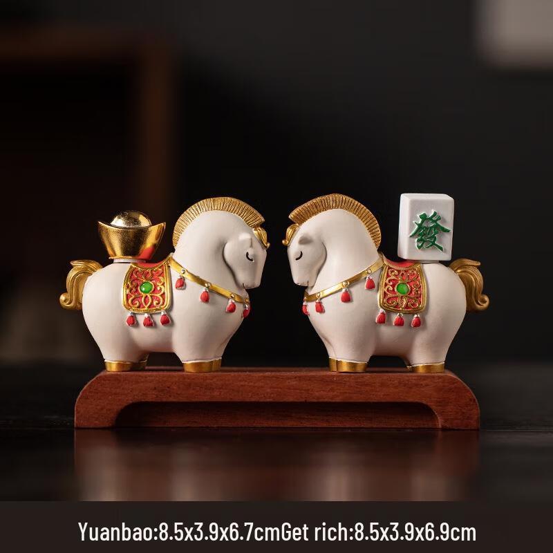 Chinese Style Tang Horse Prosperity Sculpture
