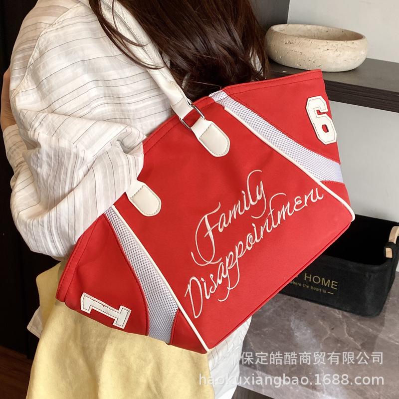 Commuter large-capacity bag women's 2025 new casual versatile nylon cloth shoulder messenger bag portable tote bag