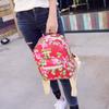 Blue Red Women Backpack 2024 Summer Small Retro Flower School Bags for Teenage Girls Street Casual Bagpack