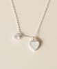 Alleun Silver 925 Epoch Heart Cubic Silver Necklace Bold