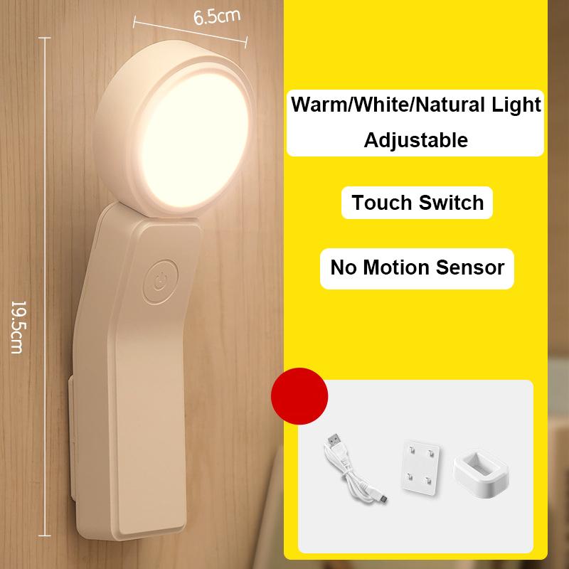 Motion Sensor Wall Lamp PIR LED Night Light Cabinet Light USB Rechargeable Portable Lamp Bedroom Closet Stairs Desk Lighting