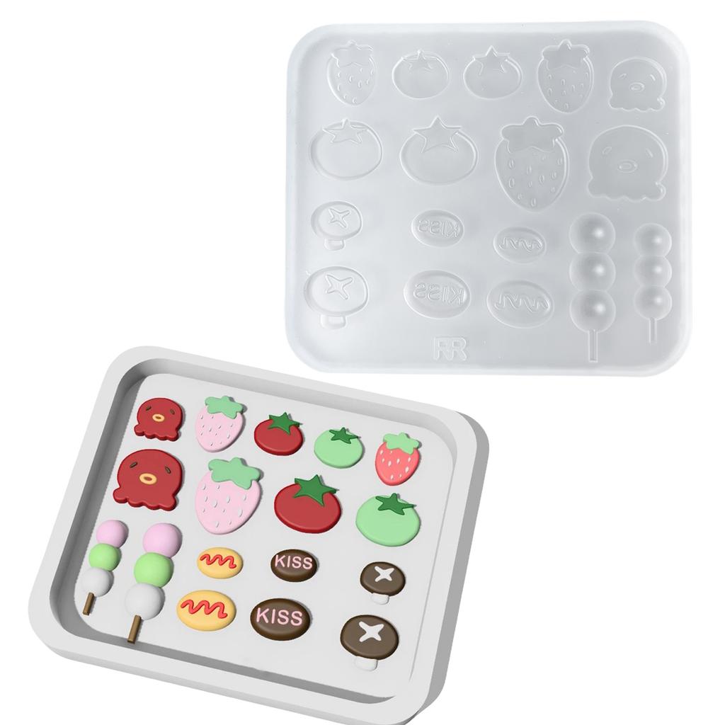 Professional Silicone Nail Art Mold Food Theme Nail Accessories Manicure Template Pendant Mold Silicone Texture for Nail