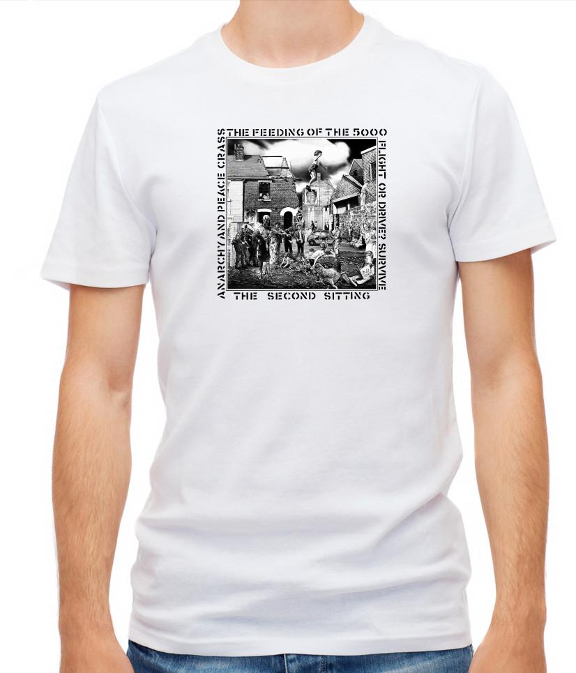 Crass The Feeding of The 5000 White/Black Short Sleeve Men T Shirt G027