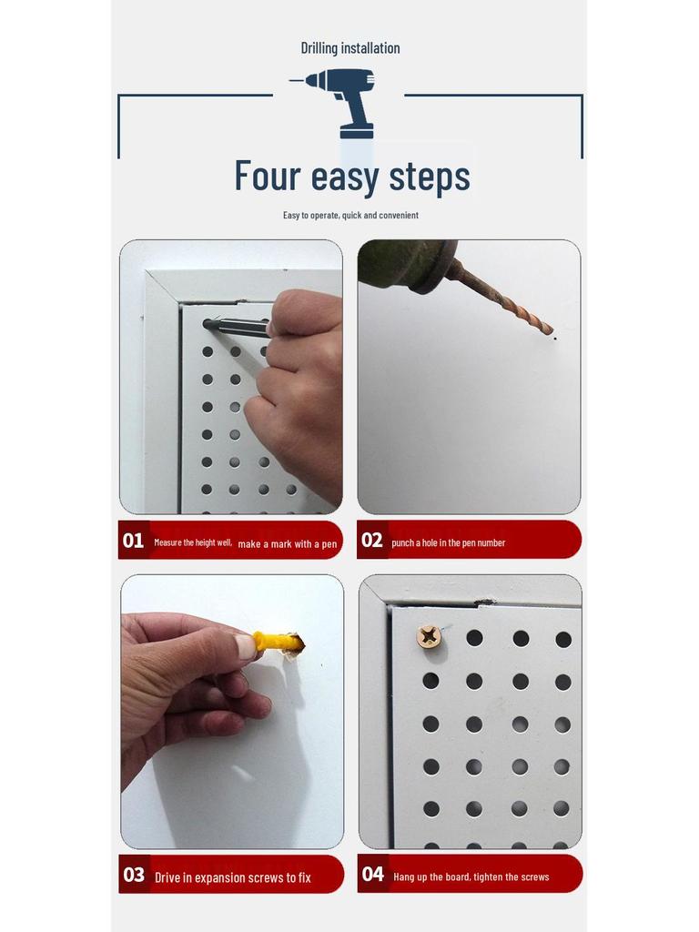 Kleurrijk Prikbord Wand: Multifunctioneel Gereedschap, Hardware en Sieraden Displayrek