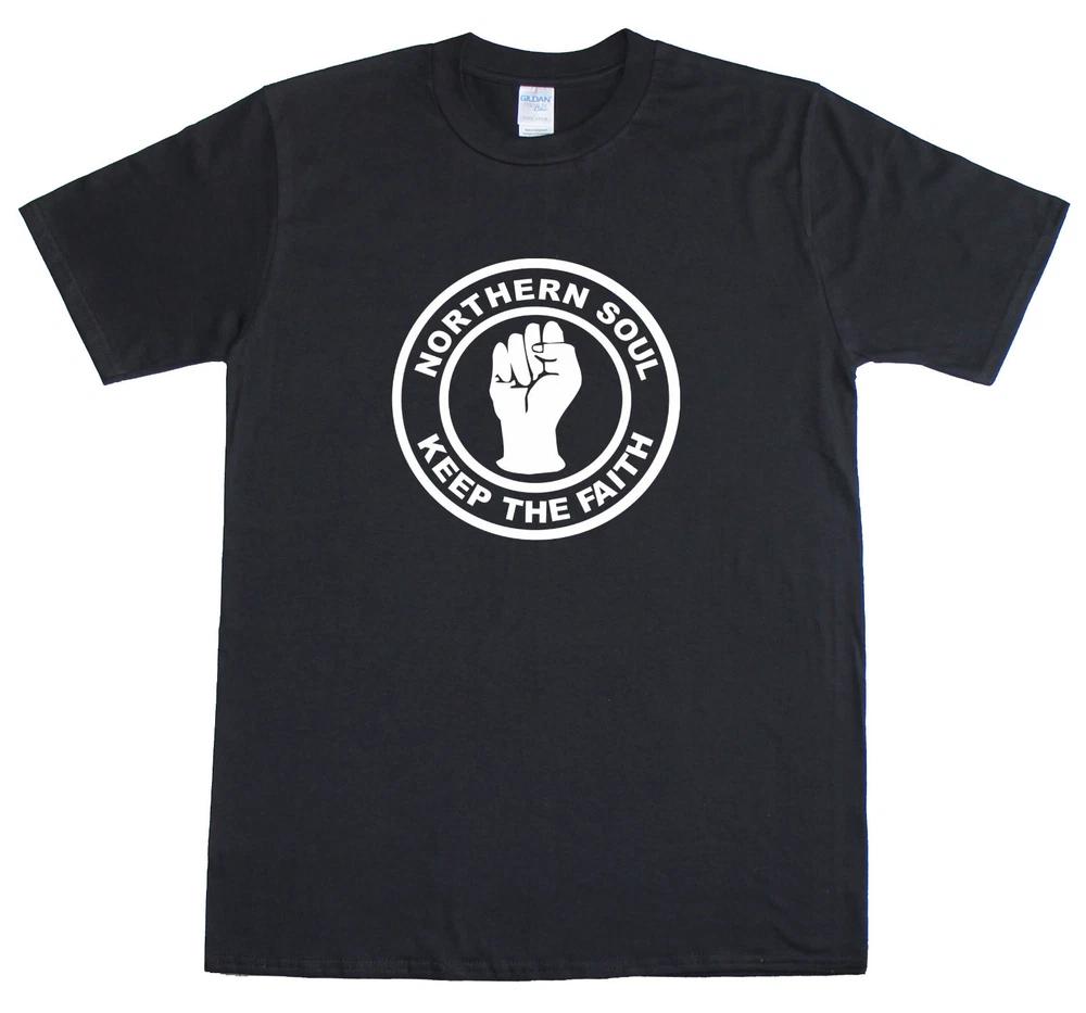 Northern Soul Keep The Faith Logo Music Unisexs Regular Fit Cotton TShirt S