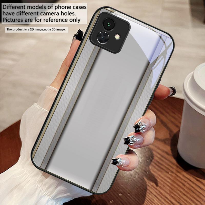 Golden Orange Border For Samsung M02 12 Note 8 9 10 20 A 01 A02 A03 Core 04 05 06 10 12 13 14 15 A16 Glass Ultra Phone Case