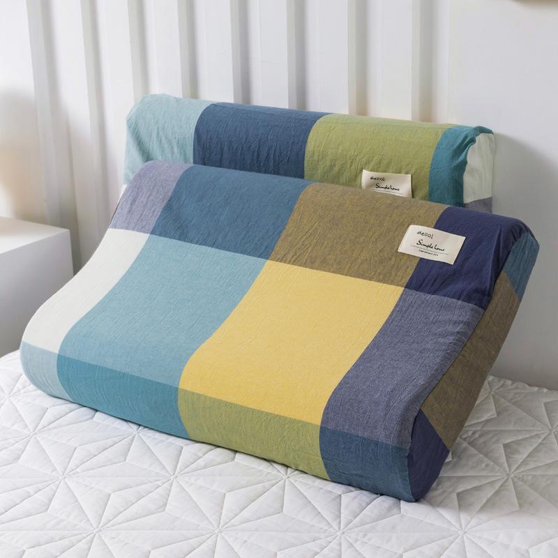 Latex Memory Pillow with Cotton Pillowcase for Children, 50x30cm, Washable, Four Seasons Use, Pillowcase 60x40cm.