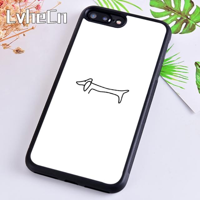Cartoon Dachshund Sausage Dog Phone Case For iPhone 17 Air 13 12 Cover For Apple 14 15 16 Pro Max Plus Plus