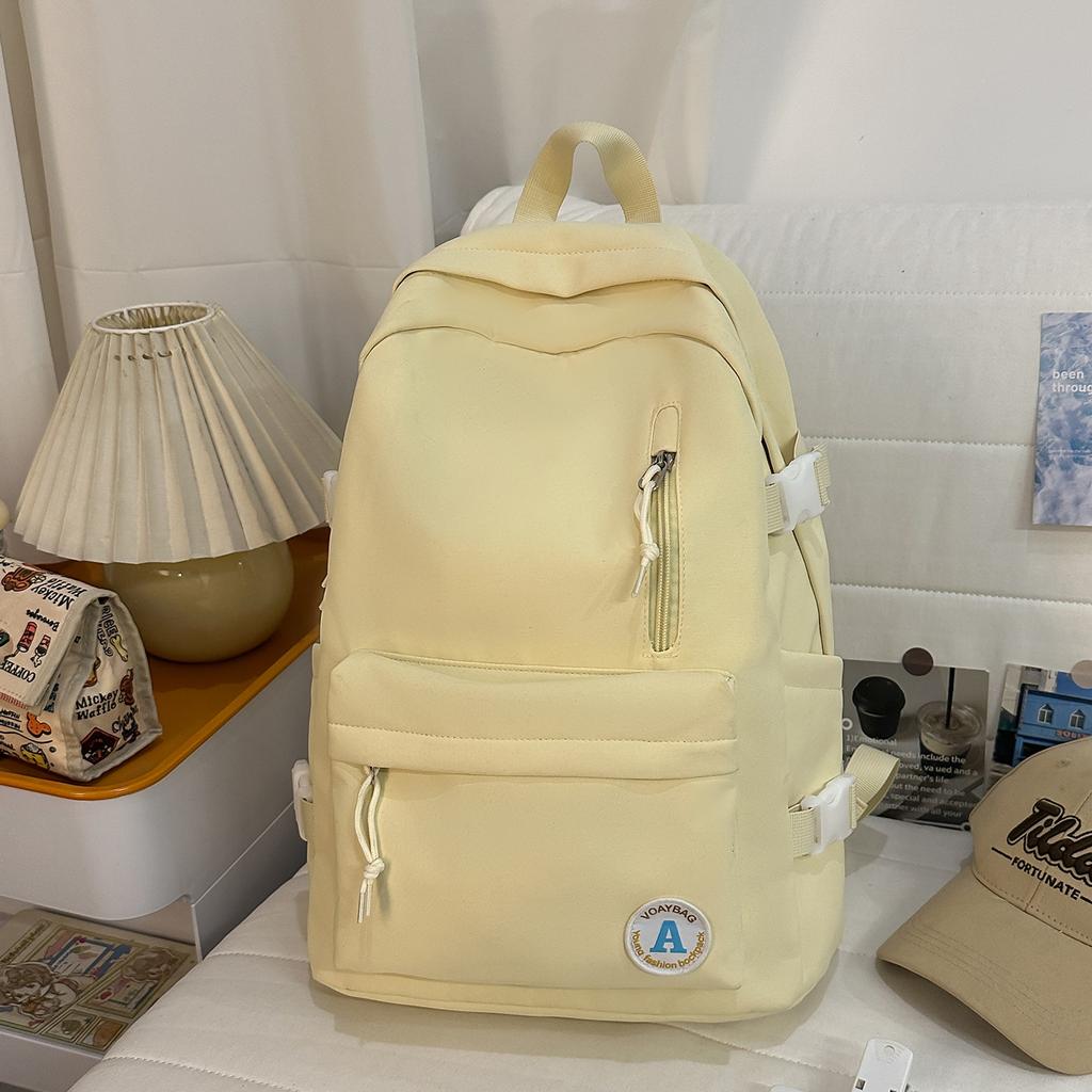 Schoolbag college style backpack girls new Korean ins high value candy color schoolbag junior high school students lightweight backpack