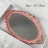 European Style Retro Carved Mirror Exquisite Golden Jewelry Tray Multifunctional Wall Mounted Mirrors for Room Decoration 2025