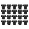 20pcs Black Billiard Cue Bottom Cover Rubber Billiard Tail Cover  Billiards Game