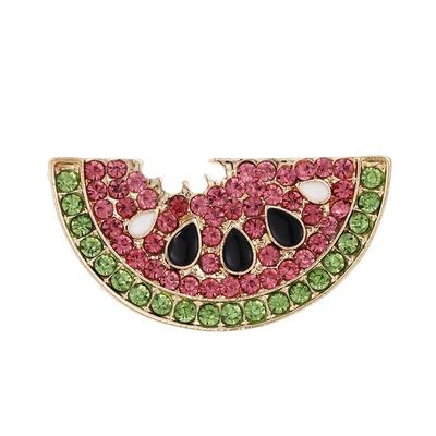 Spilla Corsage Frutta Abbigliamento Lega Diamante Cristallo Anguria Colorato Goccia d'Olio