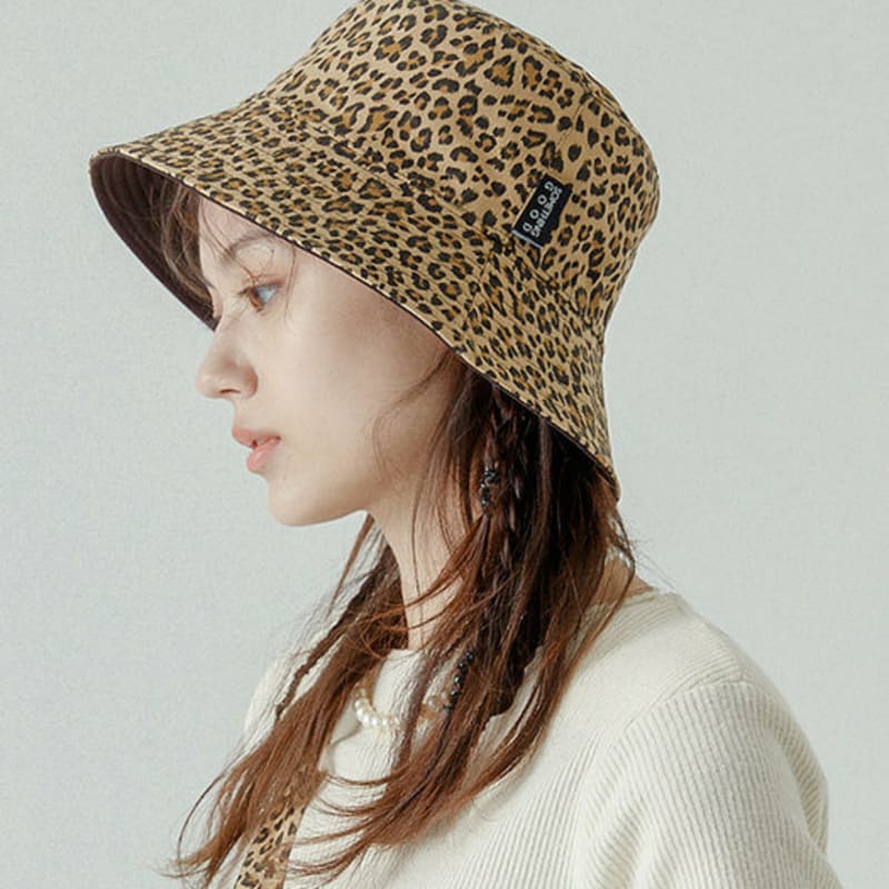 SOMETHINGGOOD STG Reversible Bucket Hat_Leopard