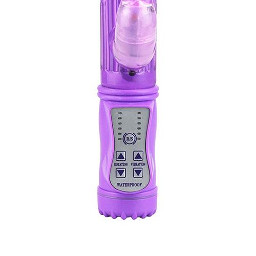 New 12 Modes Jelly Vibration Rotation Rabbit Telescopic Dildo G Spot Vibrator Massager Sexy Wand Swirling Beads and Vibrating Swan Sex Toys for Woman