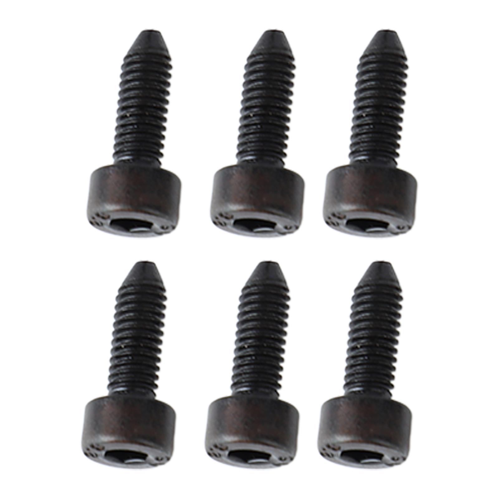 Painter Black 6Pcs Guitar Hex Head Screws Double Tremolo Bridge Saddle String Locking Screw With Taper Tip