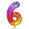 Balon Folie Număr Jelly Gradient Curcubeu de 40 de Inchi pentru Decorațiuni de Ziua de Naștere