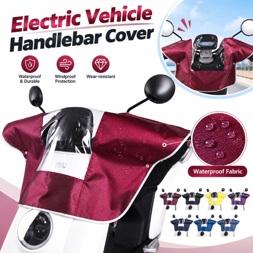 Waterproof Motorcycle Head Cover Clear Window Electric Motorcycle Cover  Daily Commuting