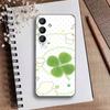 2026-Four-leaf Clover Phone Case For Samsung Galaxy A73,A21s,A22,A31,A52,A53,A71,A41Soft Black Shell