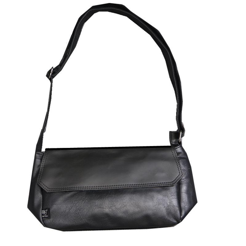 Threebox Retro Japanese Men's Soft Leather Shoulder Messenger Bag