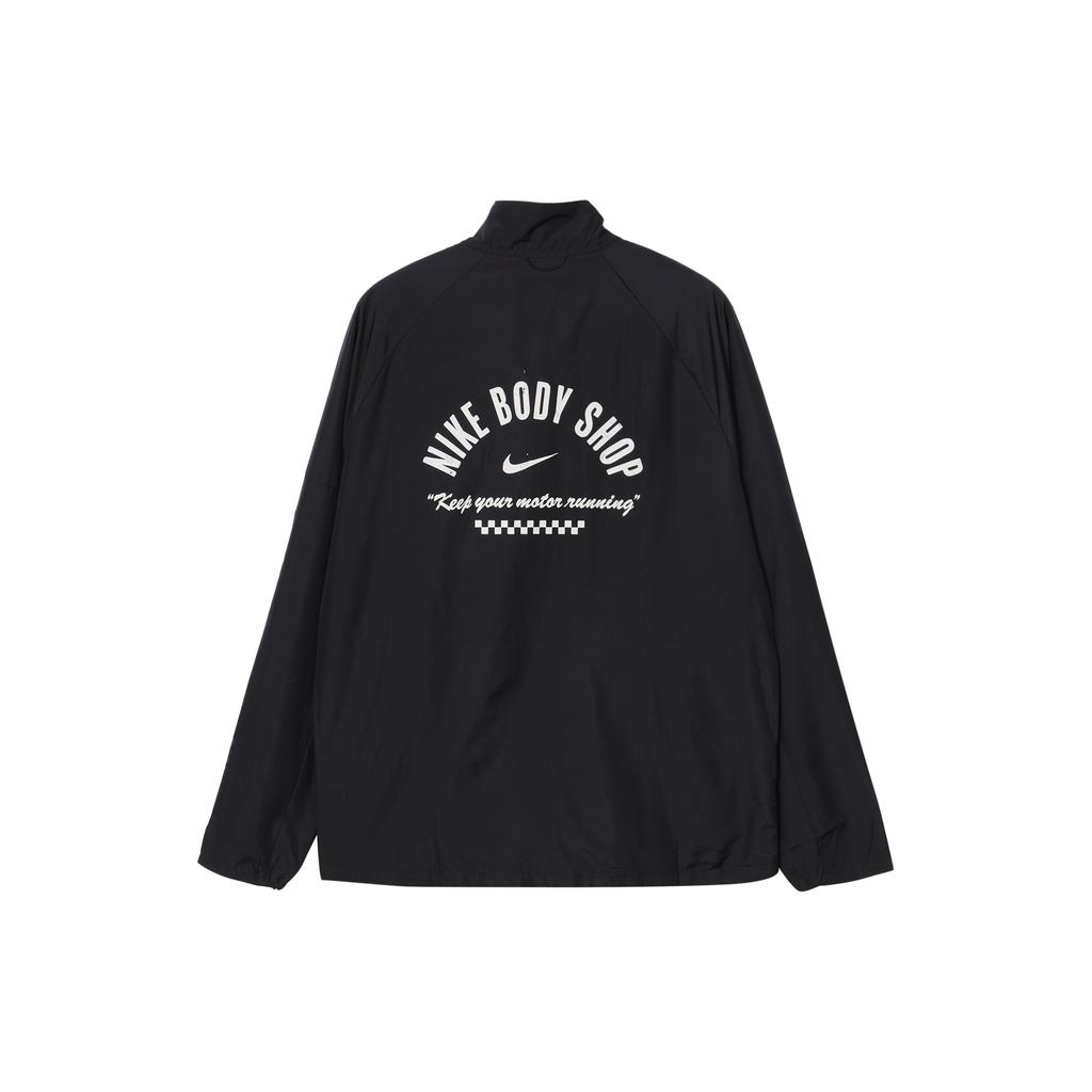 Nike Dri-FIT Logo Patch Windbreaker Jacket Men Outerwear Black DV9820-010